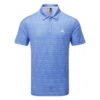 Adidas Stripe Zipper Golf Polo Shirt -Golf Promotion Store Adidas SS23 Stripe Zipper Polo IC1348 SHADI724 S Blue Fusion White Front