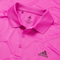 Golf Promotion Store -Golf Promotion Store Adidas Performance Golf Polo Shirt Lucid Fuchsia IB7490 Detail