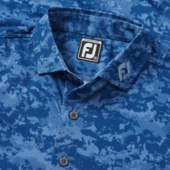 FootJoy Cloud Camo Lisle Golf Polo Shirt -Golf Promotion Store FootJoy SS23 Cloud Camo Lisle Polo Shirt 80005 SHFOO239 S Twilight Detail