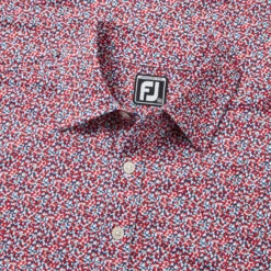 FootJoy Confetti Print Pique Golf Polo Shirt -Golf Promotion Store FootJoy SS23 Confetti Print Pique Polo Shirt 80089 SHFOO241 S Racing Red Detail