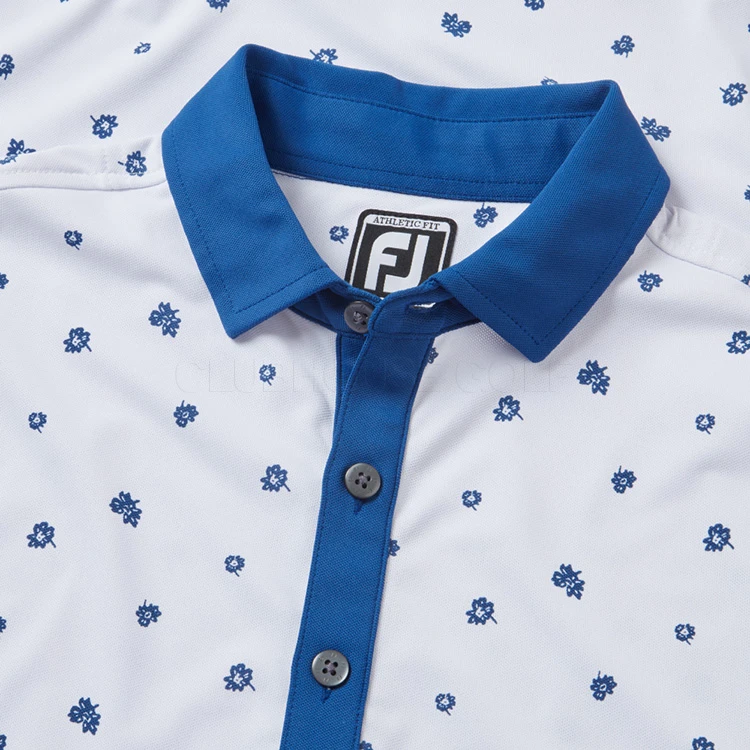 FootJoy Scattered Floral Pique Golf Polo Shirt 4 FootJoy Scattered Floral Pique Golf Polo Shirt - Image 2