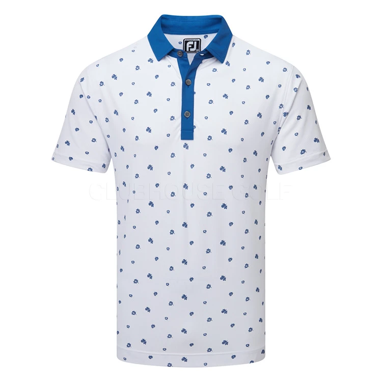 FootJoy Scattered Floral Pique Golf Polo Shirt 3 FootJoy Scattered Floral Pique Golf Polo Shirt