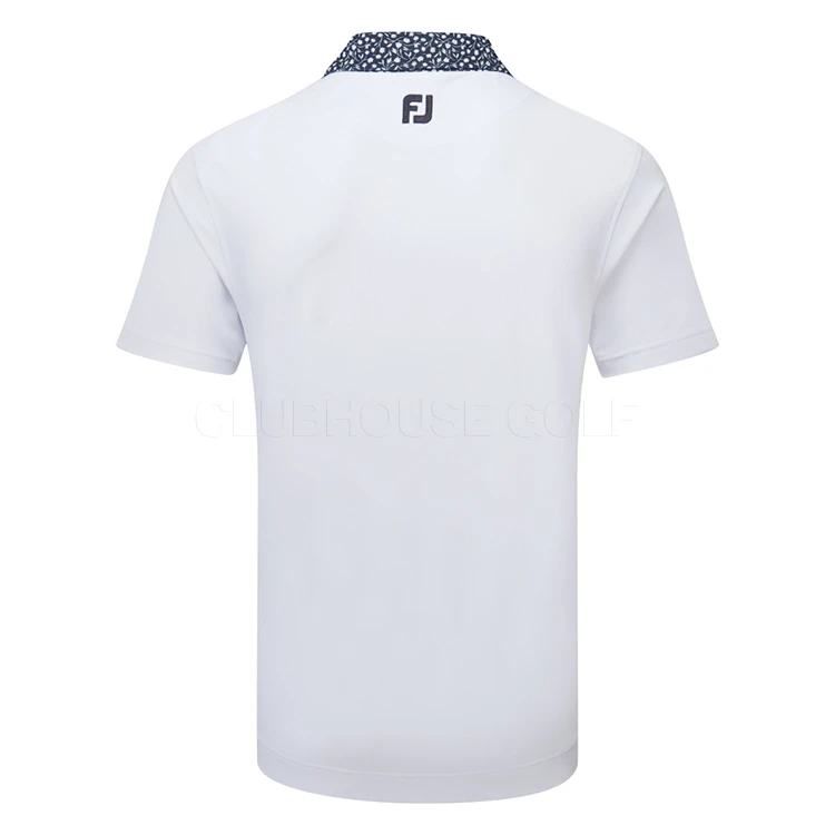 FootJoy Tossed Tulip Trim Pique Golf Polo Shirt 5 FootJoy Tossed Tulip Trim Pique Golf Polo Shirt - Image 3