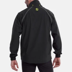 FootJoy HydroTour Waterproof Golf Jacket -Golf Promotion Store FootJoy AW21 HydroTour Waterproof Jacket 87971 Code WJFOO084 M Black Charcoal Lime Model 3