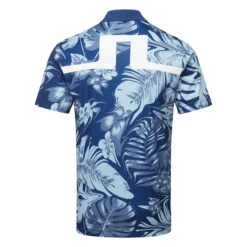 J.Lindeberg Martin Print Golf Polo Shirt -Golf Promotion Store J.Lindeberg Martin Print Regular Fit Polo GMJT07413 0470 SHLIN150 Hibiscus BlueWhite Back