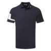 J.Lindeberg Heath Golf Polo Shirt -Golf Promotion Store J.Lindeberg SS22 Heath Regular Fit Polo GMJT06335 6855 Code SHLIN061 M JL Navy Front