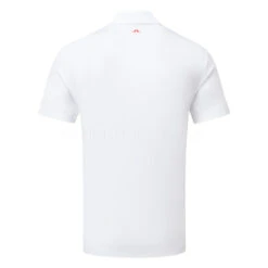 J.Lindeberg Clark Golf Polo Shirt -Golf Promotion Store J.Lindeberg SS23 Clark Regular Fit Polo GMJT09823 0000 SHLIN206 White Lapis Blue Fiery Red Back