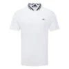 J.Lindeberg Tyson Golf Polo Shirt -Golf Promotion Store J.Lindeberg SS23 Tyson Regular Fit Polo GMJT07647 0000 SHLIN190 WhiteJL Navy Front
