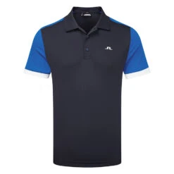 J.Lindeberg Roy Golf Polo Shirt -Golf Promotion Store J.Lindeberg Roy Slim Fit GMJT06852 0346 Nautical Blue Front 2