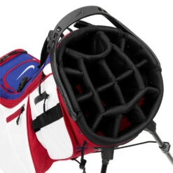 Nike Air Hybrid 2 Golf Stand Bag -Golf Promotion Store Nike Air Hybrid 2 Stand Bag DR5132 679 Gym Red Dee Royal Silver 3