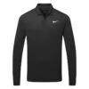 Nike Dry Victory Solid Long Sleeve Golf Polo Shirt -Golf Promotion Store Nike Golf AW22 Dri Fit Victory Solid Long Sleeve Shirt DN2344 010 SHNIK815 S Black White Front