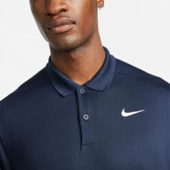 Nike Dry Victory Solid Golf Polo Shirt -Golf Promotion Store Nike SS22 Dry Victory Solid Golf Polo Shirt DH0822 451 M Obsidian White Model 2