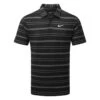 Nike Dry Tour Striped Golf Polo Shirt -Golf Promotion Store Nike SS23 Dry Tour Striped Polo DR5300 010 SHNIK856 S Black Anthracite White Front