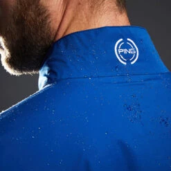 Ping Sensor Dry 2.5 Graphene Waterproof Golf Jacket -Golf Promotion Store Ping AW22 Sensor Dry 2.5 Graphene Waterproof Jacket PO3488 NSB WJPIN064 North Sea Black Model 4