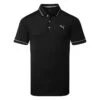 Puma Cloudspun Monarch Golf Polo Shirt -Golf Promotion Store Puma AW22 Cloudspun Monarch Polo 530991 01 SHPUM642 Black Heather High Rise Front