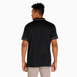 Puma Cloudspun Monarch Golf Polo Shirt 13 Puma Cloudspun Monarch Golf Polo Shirt -Golf Promotion Store Puma AW22 Cloudspun Monarch Polo 530991 01 SHPUM642 Black Heather High Rise Model 3