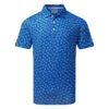 Puma MATTR Pollinators Golf Polo Shirt -Golf Promotion Store Puma SS22 Mattr Pollination Polo 533852 02 Code SHPUM629 M Bright Cobalt Bright White Front