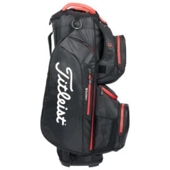 Titleist StaDry 15 Golf Cart Bag -Golf Promotion Store Titleist 2022 Cart 15 Stadry Bag Black Black Red 3