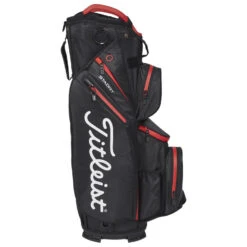 Titleist StaDry 14 Golf Cart Bag -Golf Promotion Store Titleist StaDry 14 Golf Cart Bag Black Black Red 3