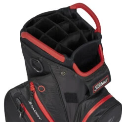 Titleist StaDry 14 Golf Cart Bag -Golf Promotion Store Titleist StaDry 14 Golf Cart Bag Black Black Red 4