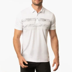 TravisMathew Activate Golf Polo Shirt -Golf Promotion Store Travis Mathew SS21 Activate Golf Polo Shirt 1MW440 SHTRA055 XL White Model 1