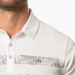 TravisMathew Activate Golf Polo Shirt -Golf Promotion Store Travis Mathew SS21 Activate Golf Polo Shirt 1MW440 SHTRA055 XL White Model 2