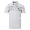 TravisMathew Make Camp Golf Polo Shirt -Golf Promotion Store Travis Mathew SS21 Make Camp Golf Polo Shirt 1MW145 Code SHTRA048 Heather Light Grey Front