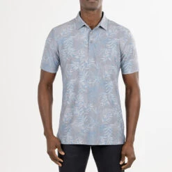 TravisMathew Patio Time Golf Polo Shirt -Golf Promotion Store Travis Mathew SS21 Patio Time Golf Polo Shirt 1MW148 SHTRA058 L Heather Medium Grey Model 1