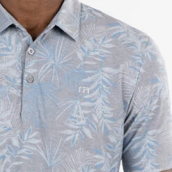 TravisMathew Patio Time Golf Polo Shirt -Golf Promotion Store Travis Mathew SS21 Patio Time Golf Polo Shirt 1MW148 SHTRA058 L Heather Medium Grey Model 2