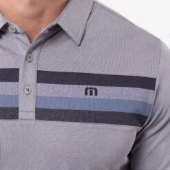 TravisMathew Private Dock Golf Polo Shirt -Golf Promotion Store Travis Mathew SS21 Private Dock Golf Polo Shirt 1MW149 SHTRA054 M Heather Medium Grey Model 2