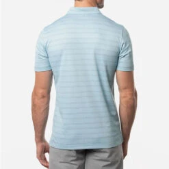 TravisMathew Tahoe Golf Polo Shirt 12 TravisMathew Tahoe Golf Polo Shirt -Golf Promotion Store Travis Mathew SS21 Tahoe Polo Shirt 1MW154 Code SHTRA034 M Heather Delphinium Model 3