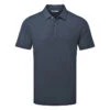 TravisMathew The Heater Golf Polo Shirt Black -Golf Promotion Store Travis Mathew SS21 The Heater Golf Polo Shirt 1MW395 Code SHTRA036 M Vintage Indigo Black Front