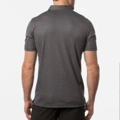 TravisMathew Two Hour Delay Golf Polo Shirt -Golf Promotion Store Travis Mathew SS21 Two Hour Delay Polo Shirt 1MV108 Code SHTRA033 M Heather Dark Grey Model 3
