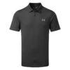 Under Armour Performance Printed Golf Polo Shirt -Golf Promotion Store Under Armour SS22 Performance Printed Golf Polo Shirt Jet Gray lack Black 1361857 010 Front