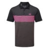 Under Armour Playoff 3.0 Low Round Stripe Golf Polo Shirt 2 Under Armour Playoff 3.0 Low Round Stripe Golf Polo Shirt -Golf Promotion Store Under Armour SS23 Playoff 3.0 Low Round Stripe Polo Shirt 1378676 003 SHUND322 L BlackJet GreyRebel Pink Front