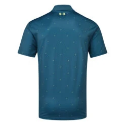 Under Armour Performance 3.0 Deuces Golf Polo Shirt -Golf Promotion Store Under Armour SS23 Performance 3.0 Deuces Polo Shirt 1377378 414 SHUND318 S Static Blue Still Water Lime Surge Back