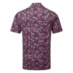 Under Armour Playoff 3.0 Floral Speckle Stripe Golf Polo Shirt -Golf Promotion Store Under Armour SS23 Playoff 3.0 Floral Speckle Polo Shirt 1378677 002 SHUND325 S Black Rebel Pink Black Back