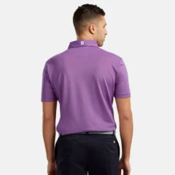 FootJoy Stretch Pique Solid Golf Polo Shirt -Golf Promotion Store footjoy pique ss shirt ath 91820 purple Model 3