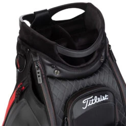 Titleist Jet Black Golf Tour Staff Bag 12 Titleist Jet Black Golf Tour Staff Bag -Golf Promotion Store jetblackstafftourbagblackred5